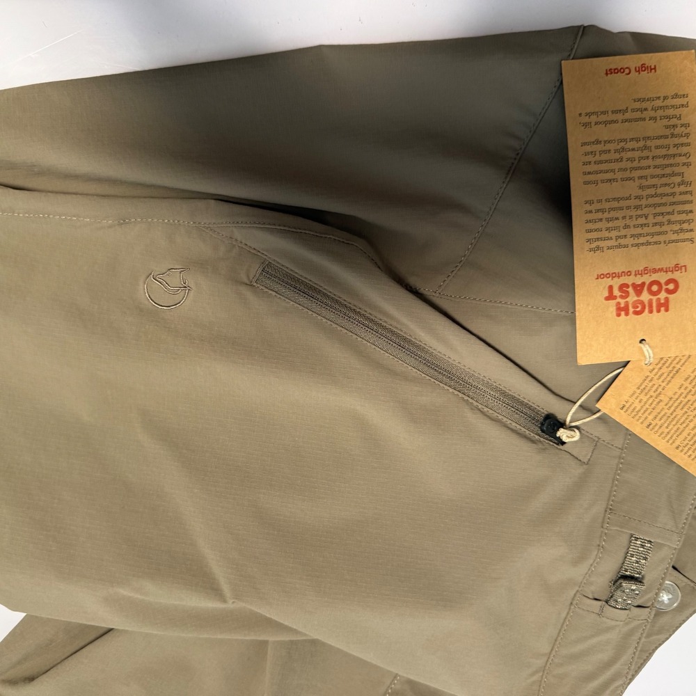 Fjallraven High Coast Trail Trousers W Tan Khaki Hiking Pants 87091 Womens 12/32 - Picture 12 of 16